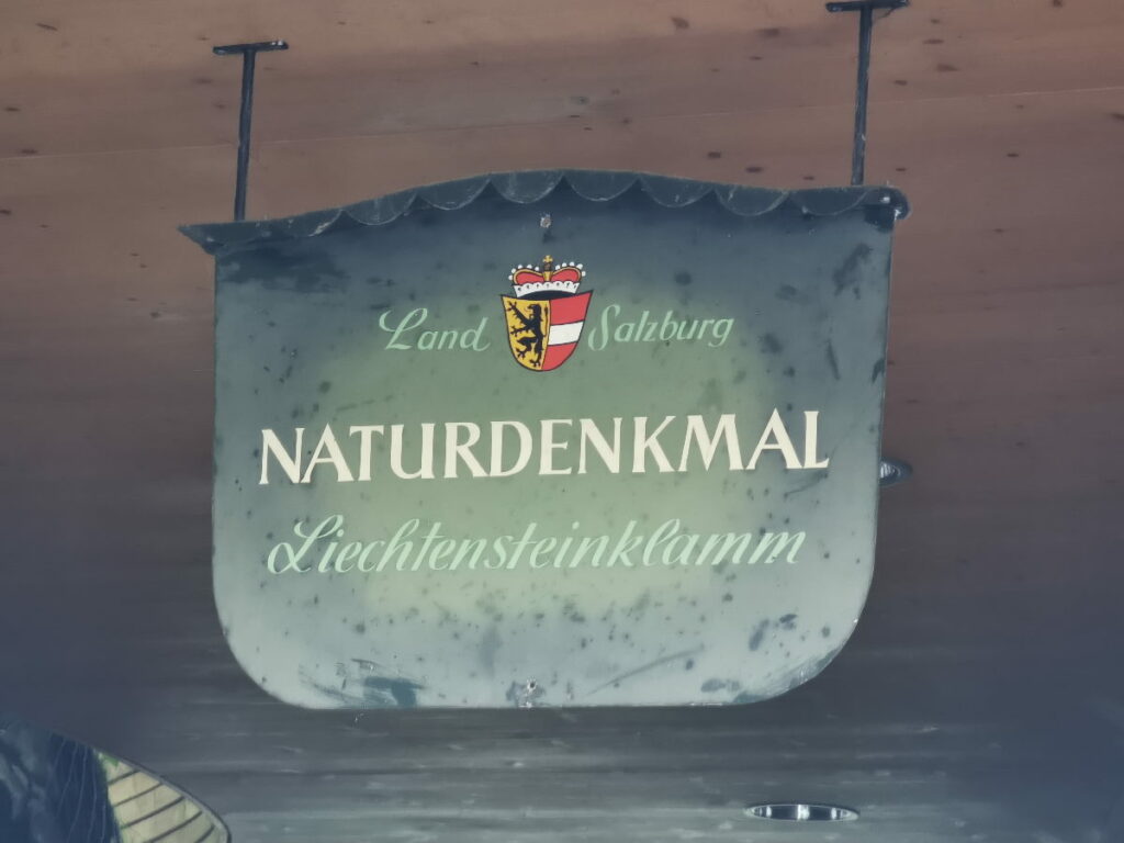 De Liechtensteinklamm Oostenrijk staat onder bescherming: het is een natuurmonument